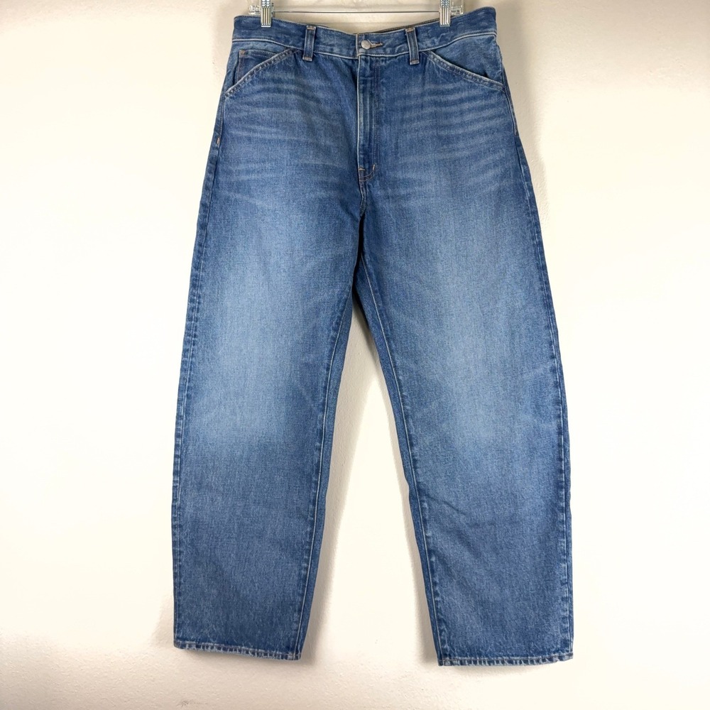 Madewell The Balloon Jean Greendale Wash High Rise Barrel Denim 31 NW243 NWT